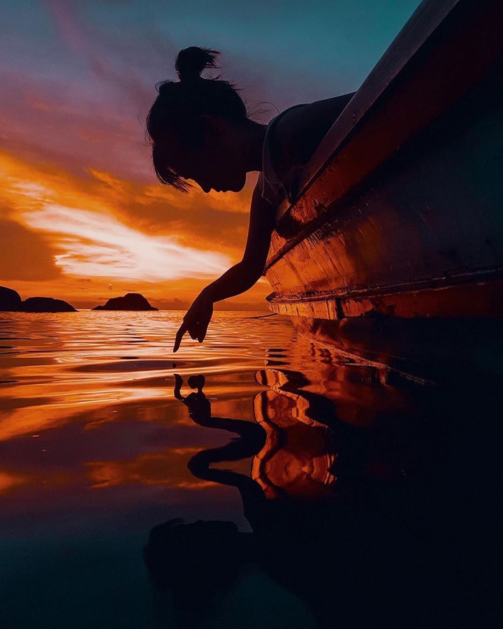 the girl in the boat