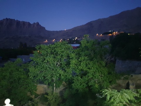 night in village
