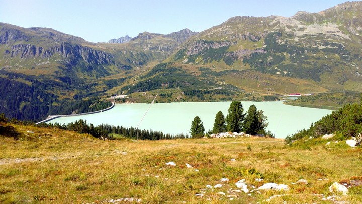 collecting water in a lake