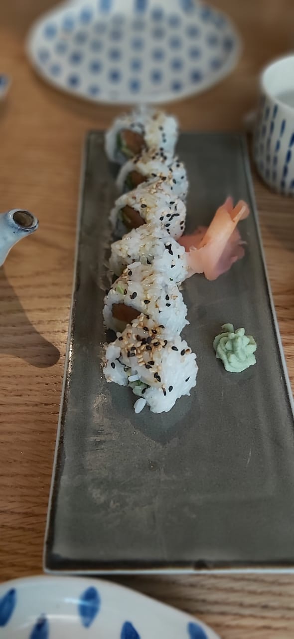 Sushi on a plate