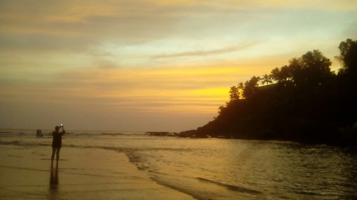 Sunset.