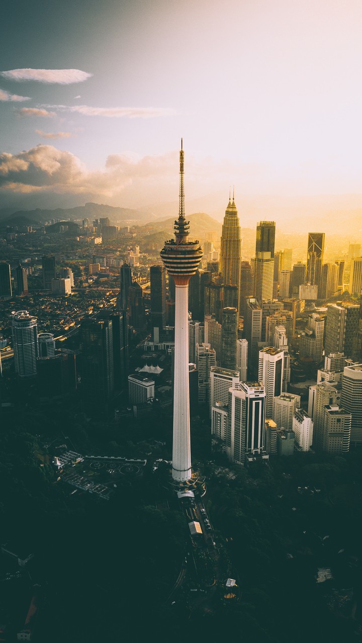 Tower Of Skyscrapers Dawn Kuala Lumpur