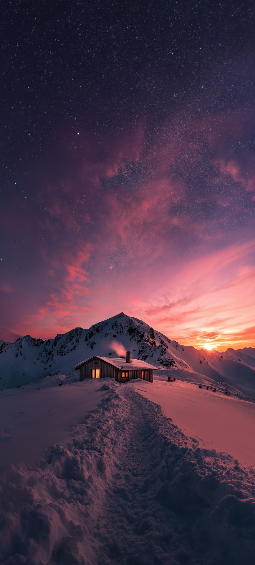 sfondi sunrise, winter