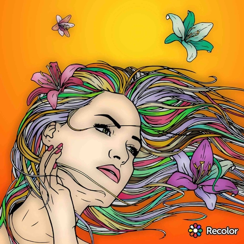 rainbow girl