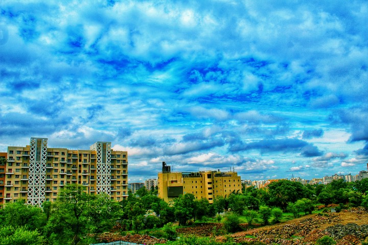 nature sky beautiful painting sun building