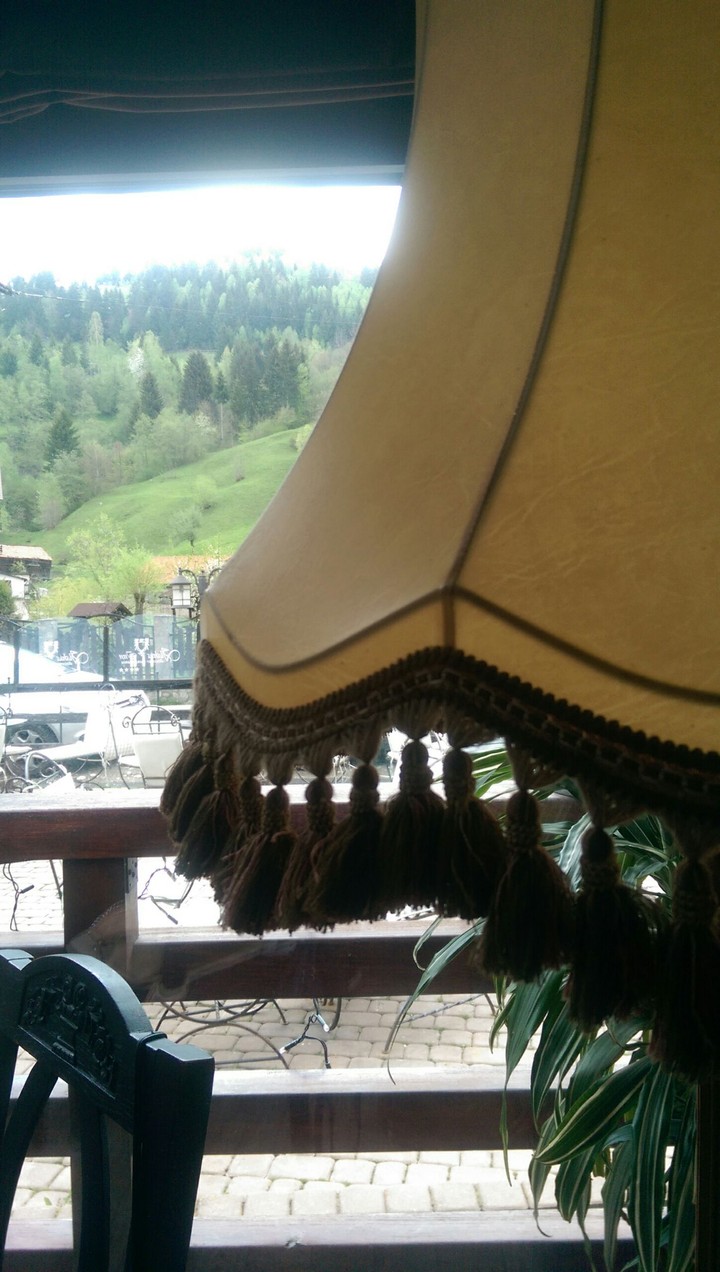 lamp and mountain view