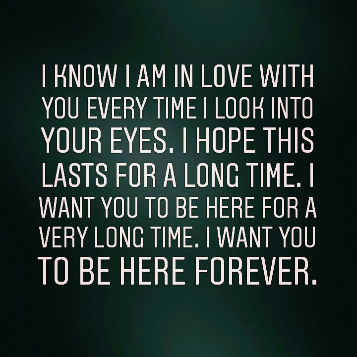 I hope you'll be here for a very long time....