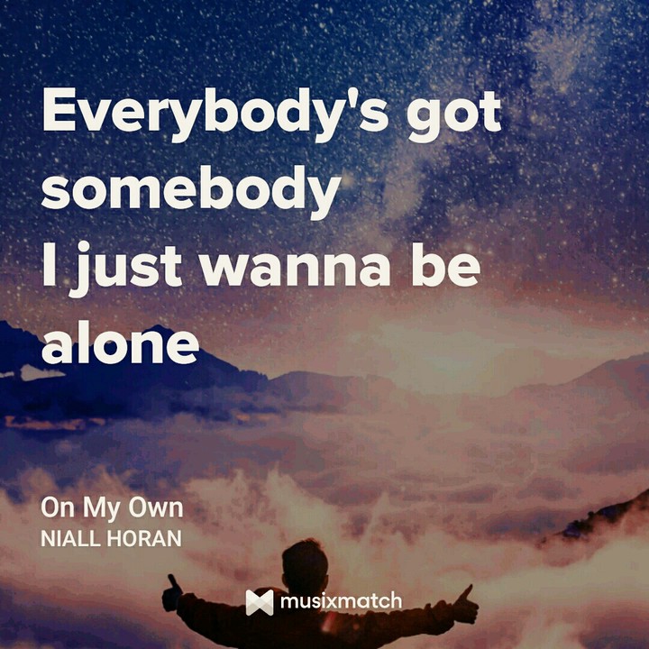 I myself wanna be alone 