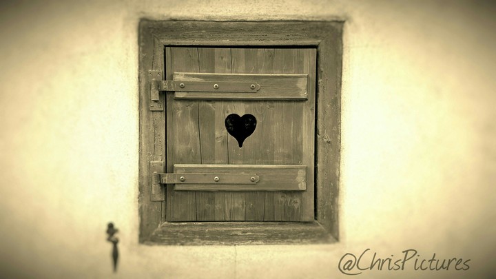 Heart in windows.