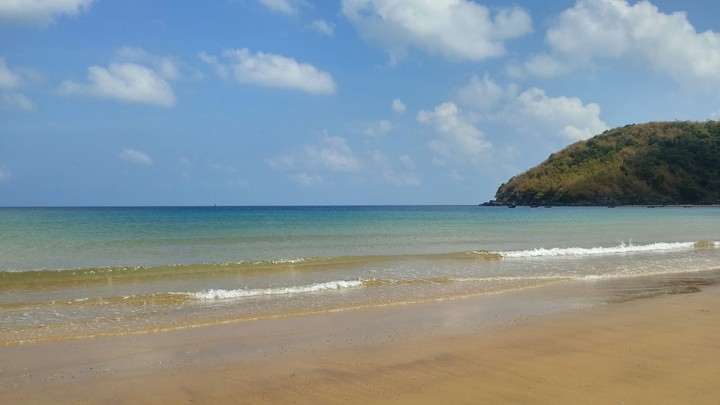 blue sea and yellow sands