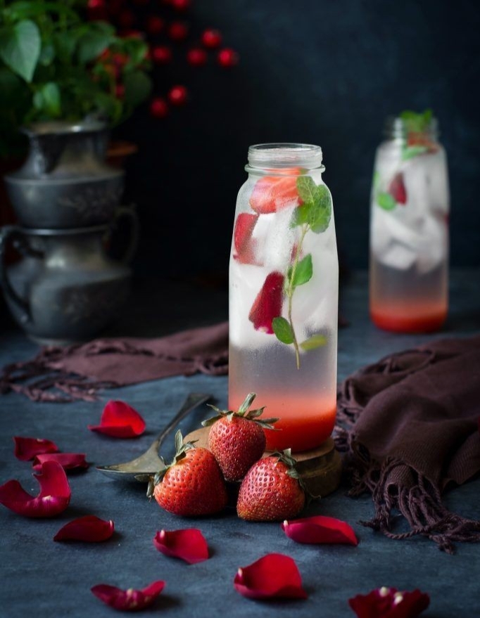 Rose strawberry shrub