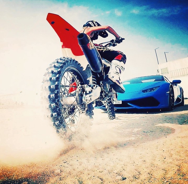 A dirt bike