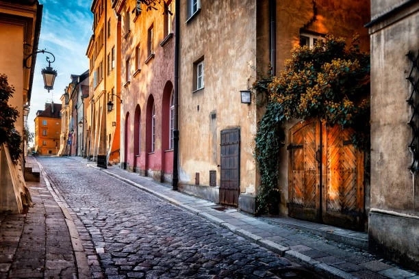 old cobblestone street