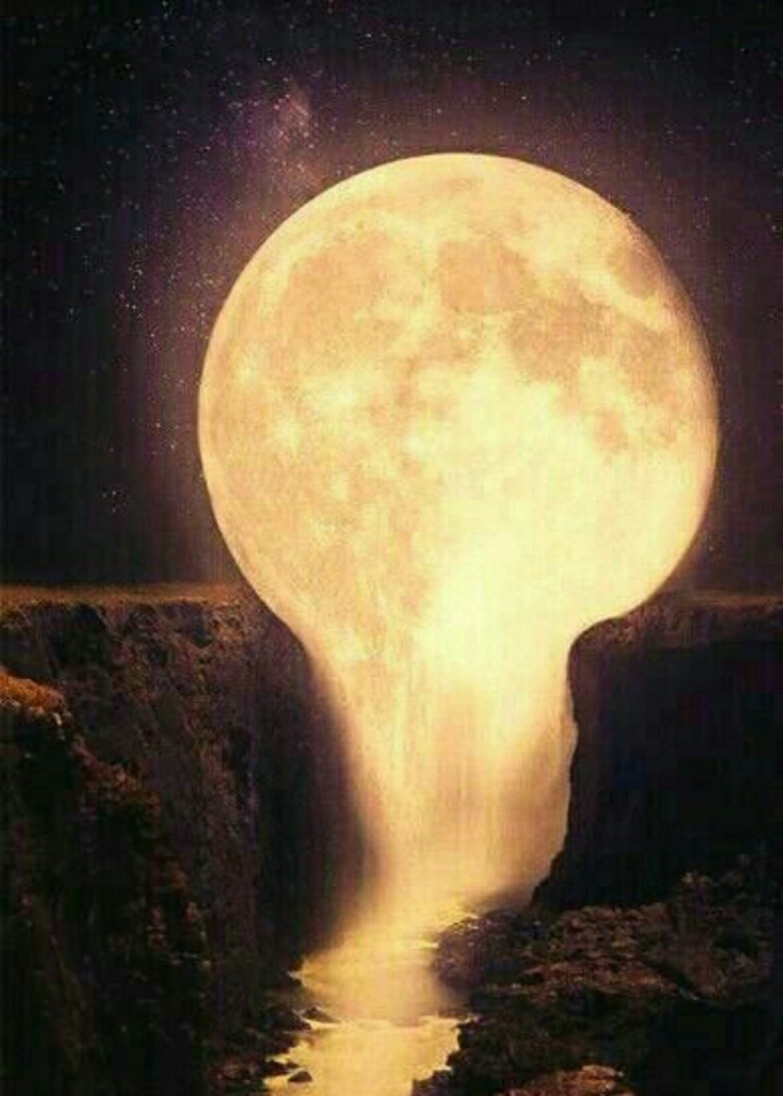 Moon fall like water