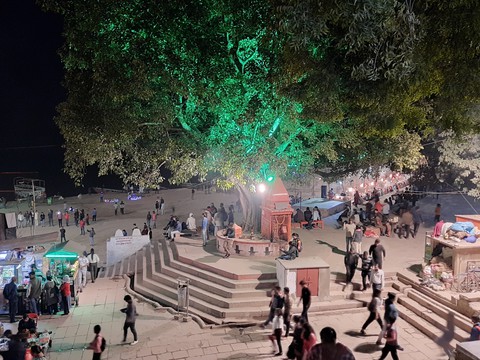 Night at the Ganga Ghat Varanasi