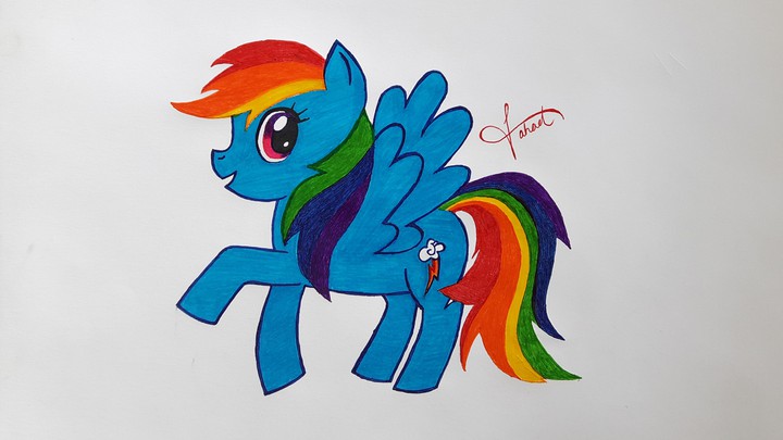 Rainbow Pony art by Fahad B
