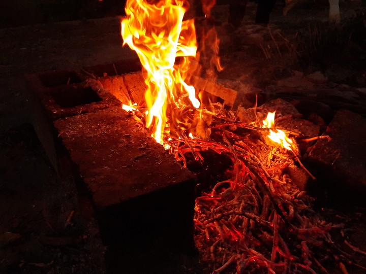 uncontrolled flames