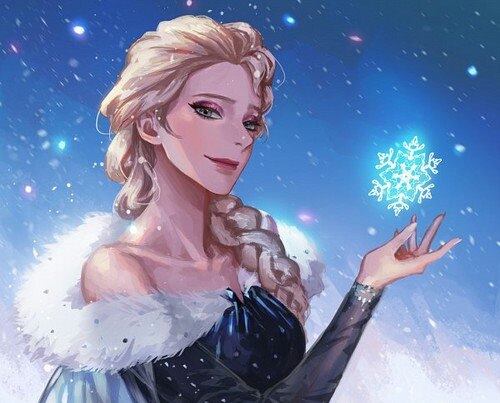 Queen Elsa  magic snowflake