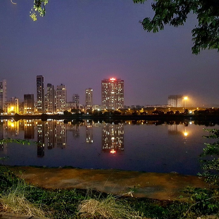 Urban night sky