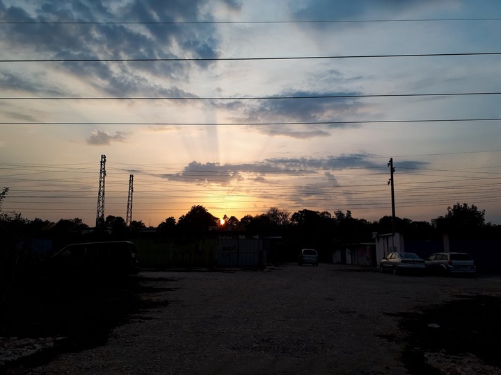 The end of one day. . .