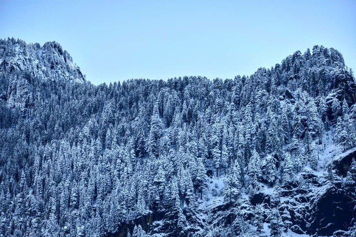 Snow covered Mountain peaks