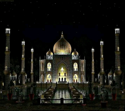 Taj at night