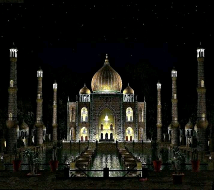 Taj at night