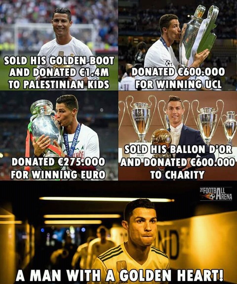 Man with golden heart