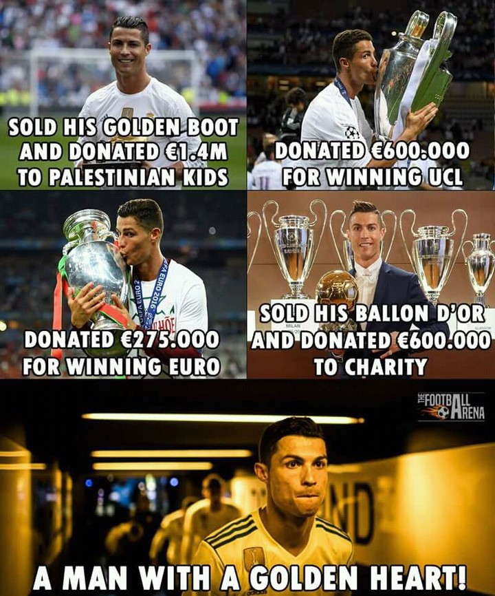 Man with golden heart