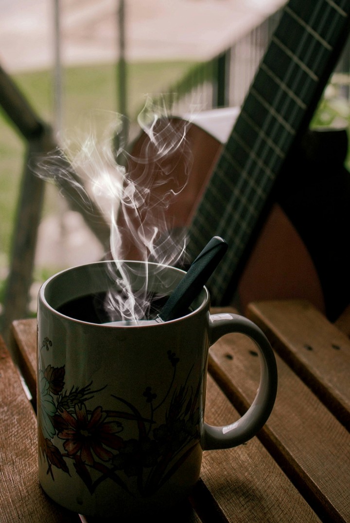 coffee and guitar