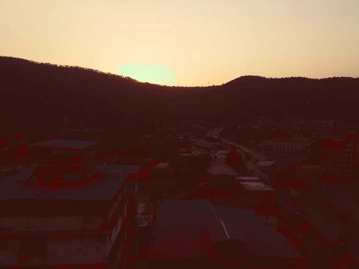 sunset sunrise sun building red