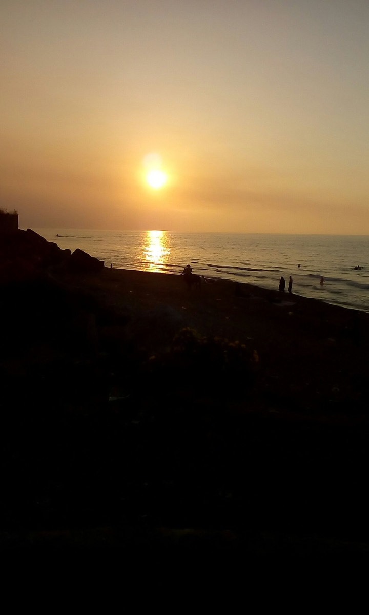 the beach.