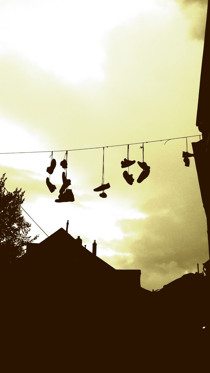 Hanging shoes
