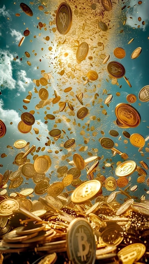 bitcoin, Amber वॉलपेपर