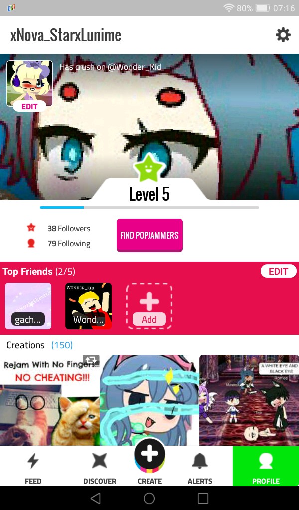 Popjam account