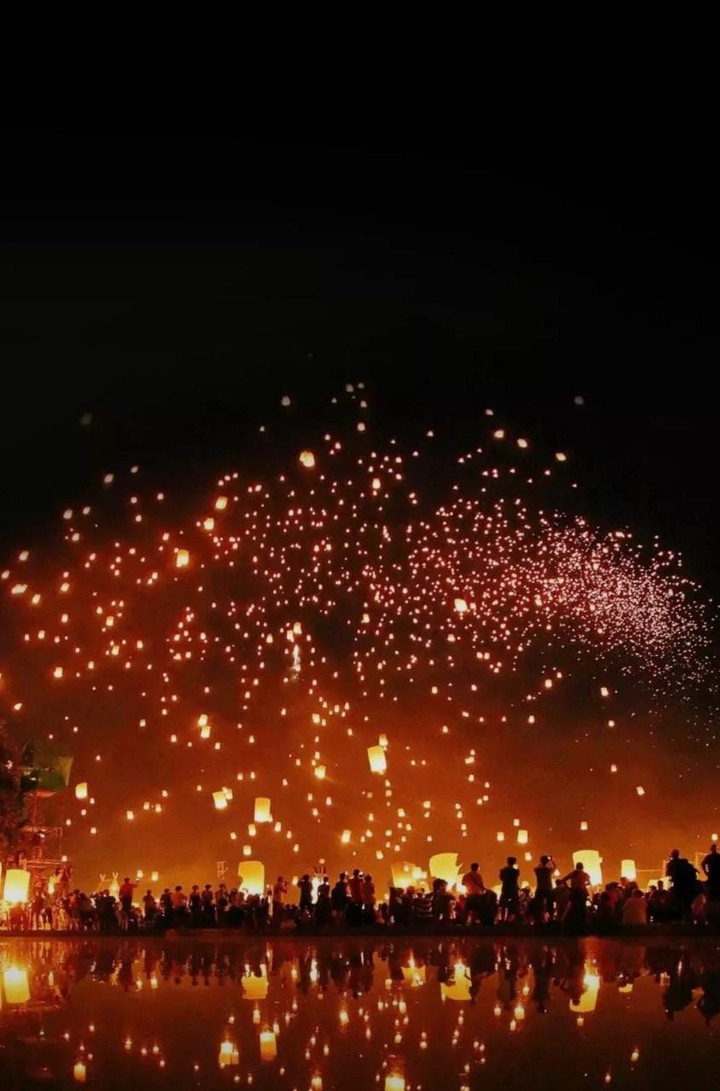 night scene of Ahmedabad after kite flying day