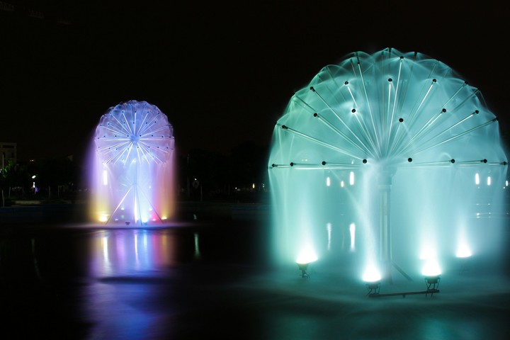 water lights in bucharest