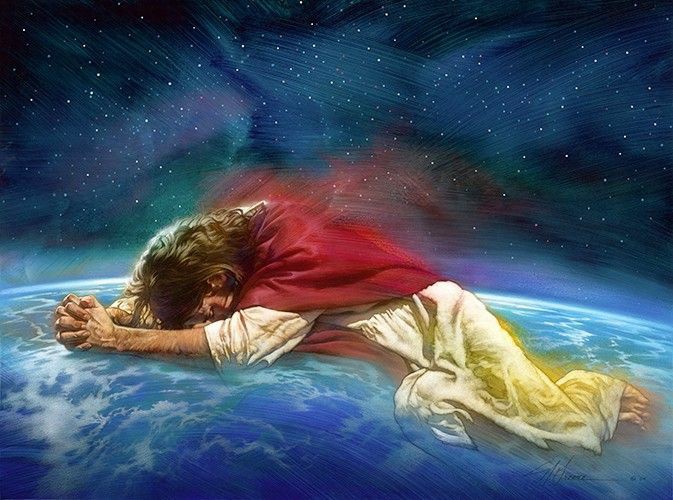 His praying for you and me.
