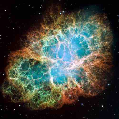 nebulosa caranguejo- imagem do telescópio ? Hubble