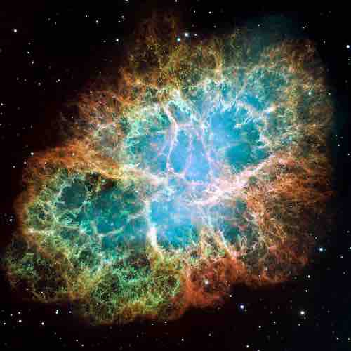 nebulosa caranguejo- imagem do telescópio ? Hubble