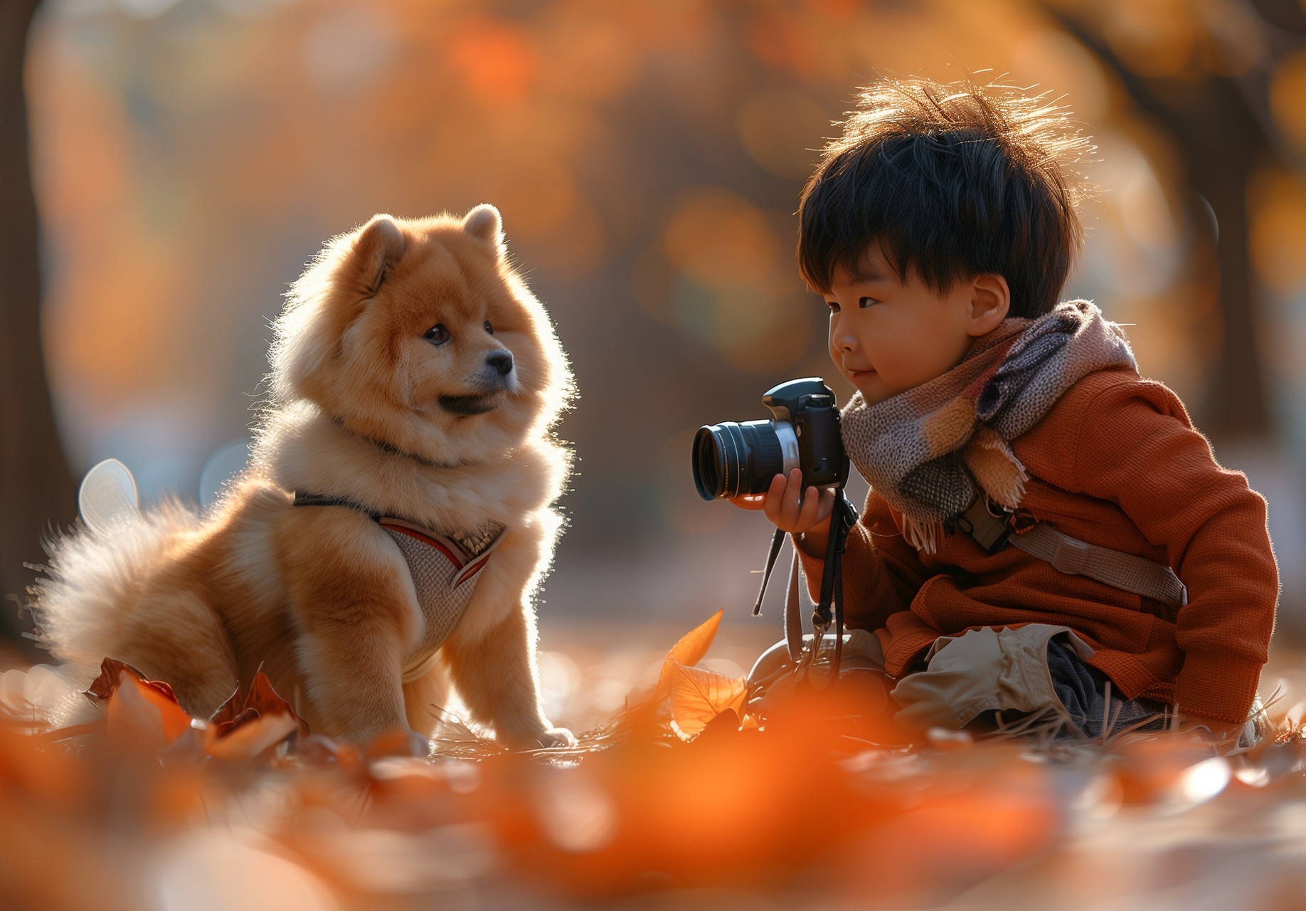 Boy with dog