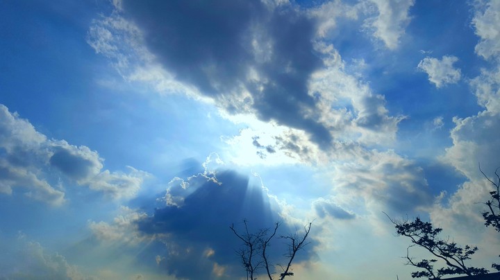 Sun covered with clouds