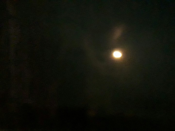 moon in a cloudy sky!