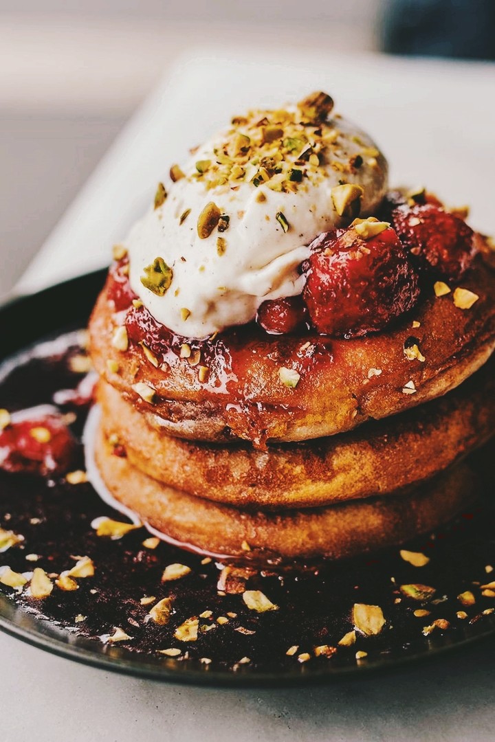 Pancake with strawberry