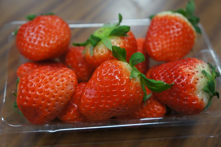 red strawberries