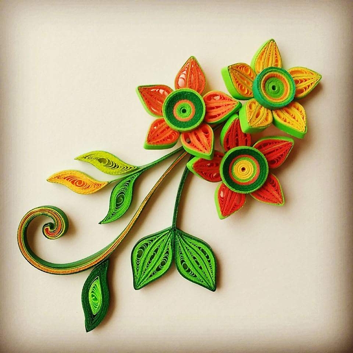 Quilled flowers