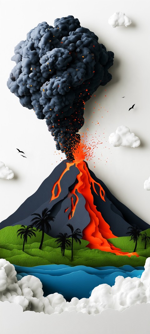 fonds d'écran Volcano, lava