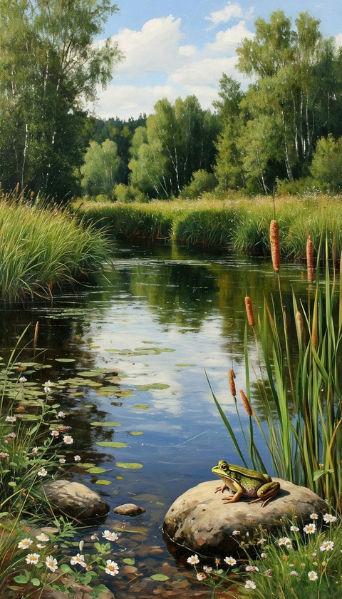 Pond, reflection wallpapers
