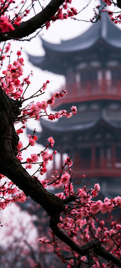 fonds d'écran pink, prunus