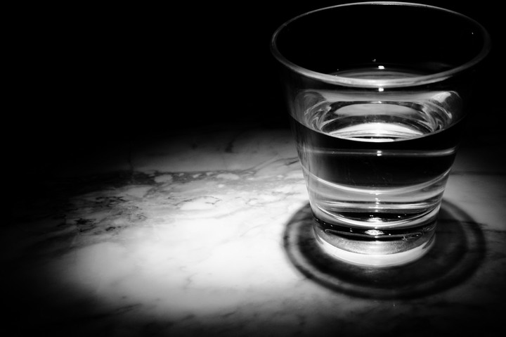 A cup of water